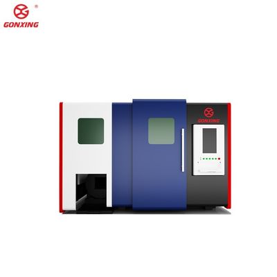Βιομηχανική διπλή τραπέζι 3000w φύλλο και σωλήνα μηχανή κοπής μετάλλου με λέιζερ με HIWIN οδήγηση
