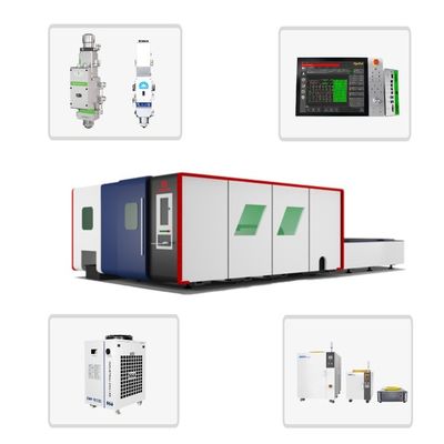 Βιομηχανική διπλή τραπέζι 3000w φύλλο και σωλήνα μηχανή κοπής μετάλλου με λέιζερ με HIWIN οδήγηση
