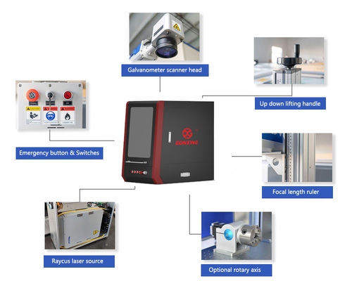 MAX Laser Source 3D Enclosed Type CNC Marking Engraving Cutting Machine για χρυσά αργυρά μέταλλα σε περιοχή σήμανσης 110*110mm