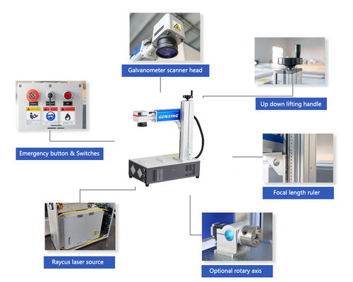 Υψηλής ακρίβειας 2D 20W 50W 60W 80W JPT Fiber Laser Relief Engraving Machine για τεχνητή νοημοσύνη που υποστηρίζεται από πυροβόλα όπλα και κοσμήματα