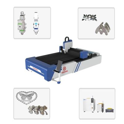 Μηχανή κοπής λέιζερ ινών φύλλου 1500W με Raytools Laser Head